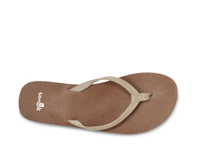 Sanuk Yoga Joy Shimmer Metallic Sandaler Dam Bruna | JSOP1224