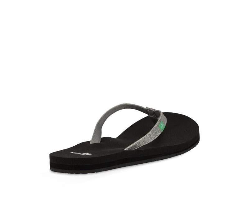 Sanuk Yoga Joy Sparkle Flip Flop Dam Silver | JSOP1234