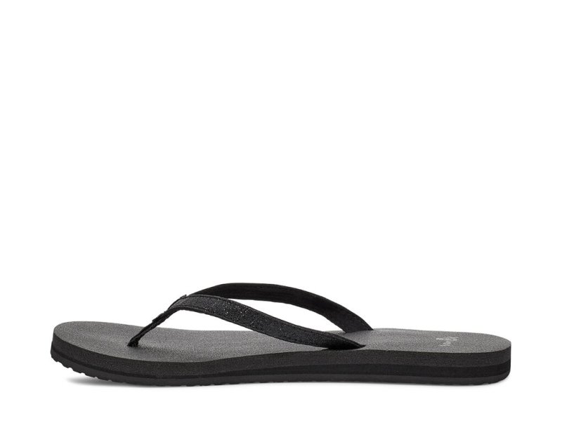 Sanuk Yoga Joy Sparkle Flip Flop Dam Svarta | JSOP1230