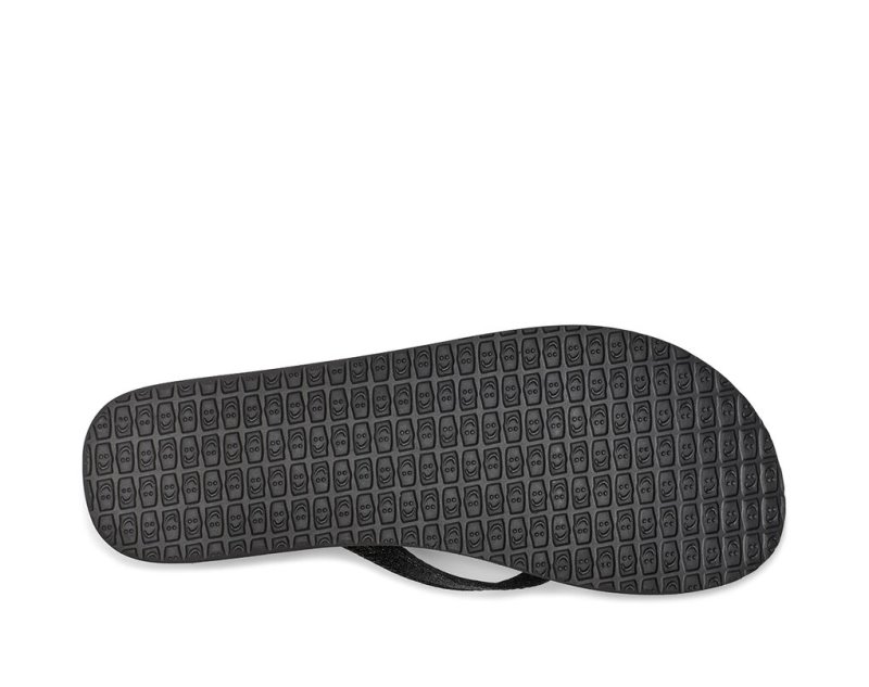 Sanuk Yoga Joy Sparkle Flip Flop Dam Svarta | JSOP1230