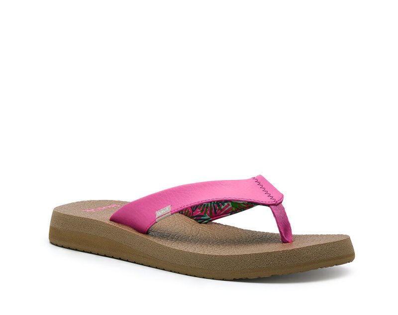 Sanuk Yoga Mat Dämpade Flip Flop Dam Rosa | JSOP1246