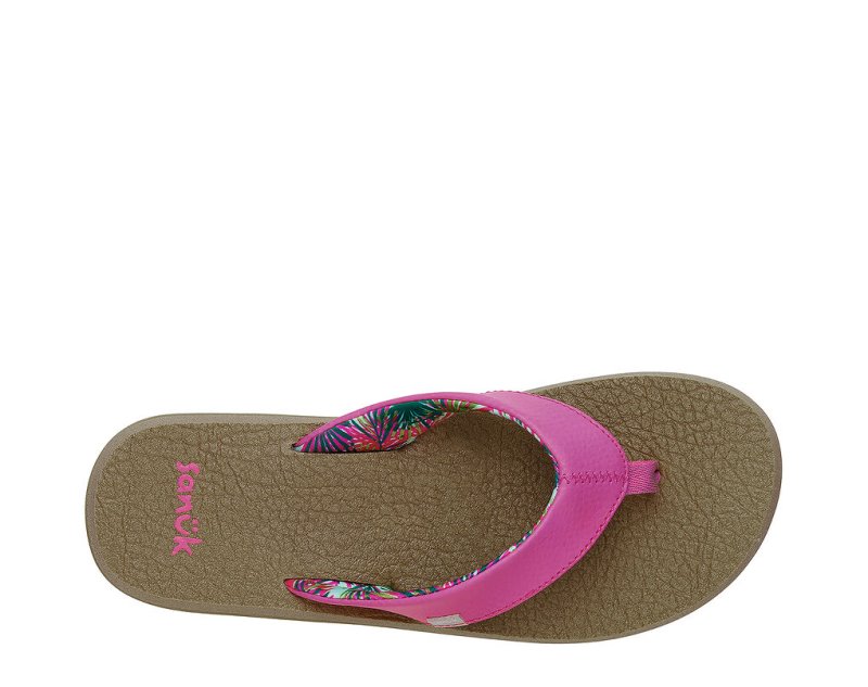 Sanuk Yoga Mat Dämpade Flip Flop Dam Rosa | JSOP1246