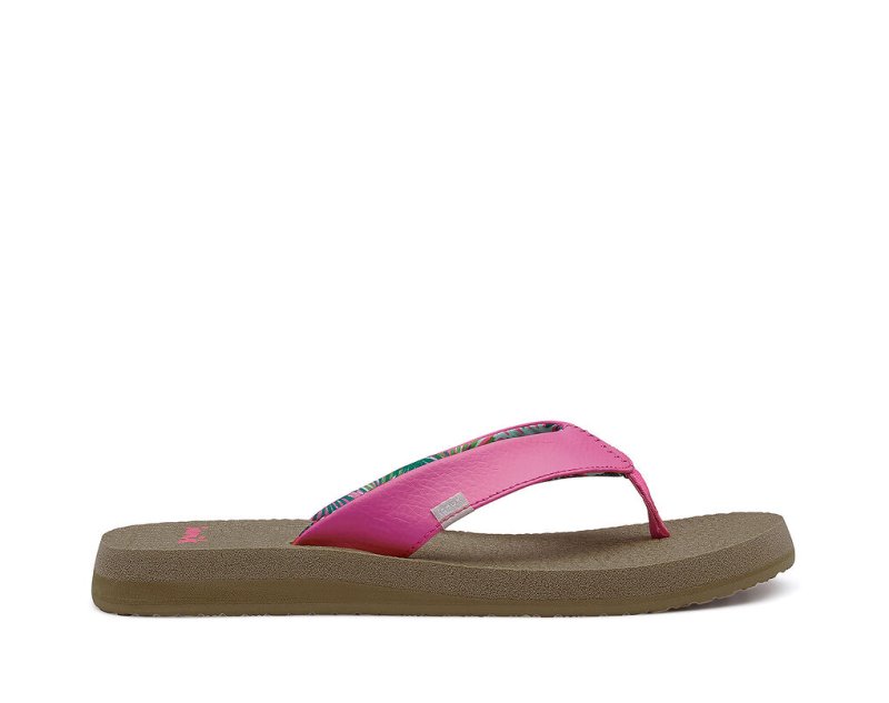 Sanuk Yoga Mat Dämpade Flip Flop Dam Rosa | JSOP1246