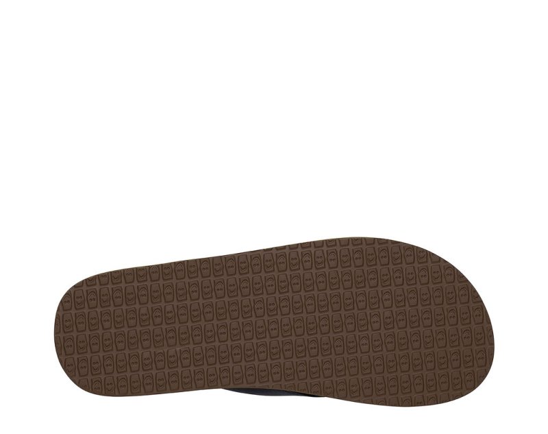 Sanuk Yoga Mat Dämpade Flip Flop Dam Svarta Bruna | JSOP1244