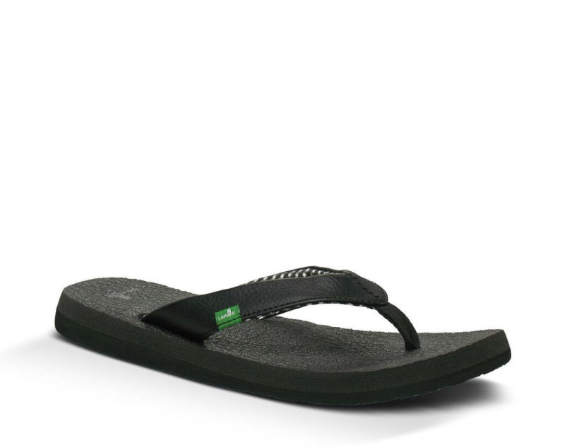 Sanuk Yoga Mat Flip Flop Dam Svarta | JSOP1236