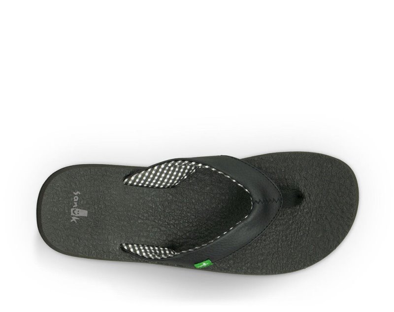 Sanuk Yoga Mat Flip Flop Dam Svarta | JSOP1236