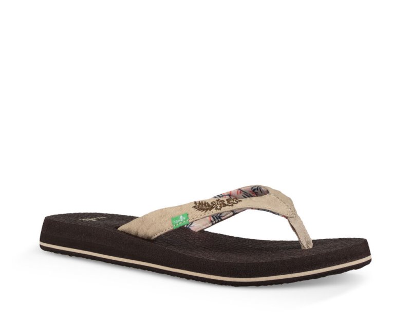 Sanuk Yoga Paradise 2 Flip Flop Dam Choklad Beige | JSOP1252