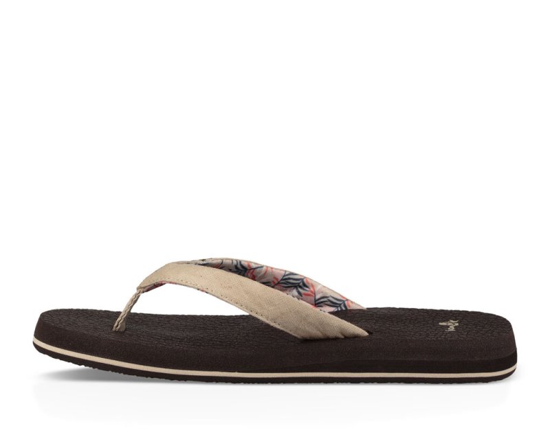 Sanuk Yoga Paradise 2 Flip Flop Dam Choklad Beige | JSOP1252