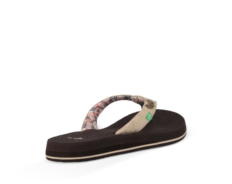 Sanuk Yoga Paradise 2 Flip Flop Dam Choklad Beige | JSOP1252