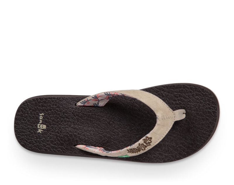 Sanuk Yoga Paradise 2 Flip Flop Dam Choklad Beige | JSOP1252