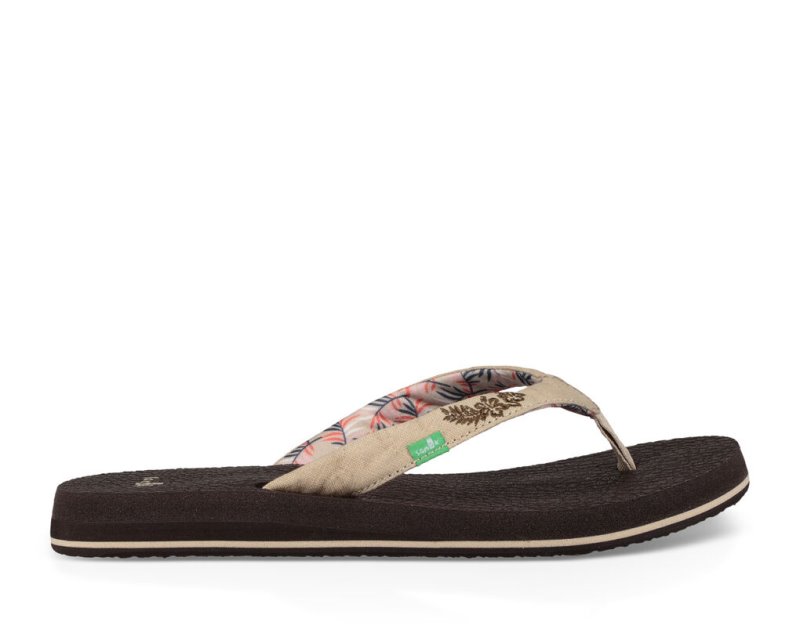 Sanuk Yoga Paradise 2 Flip Flop Dam Choklad Beige | JSOP1252