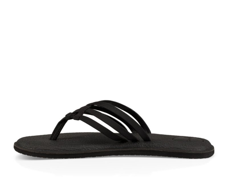 Sanuk Yoga Salty Flip Flop Dam Svarta | JSOP1254