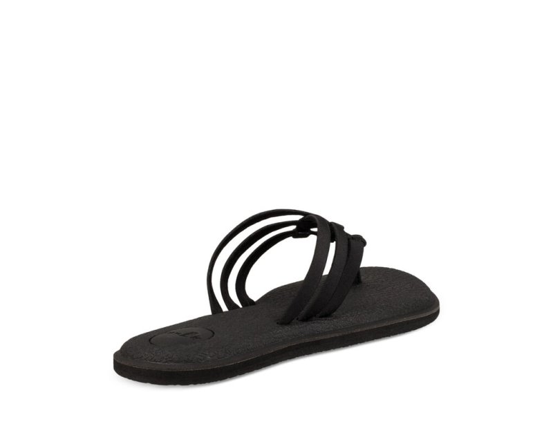 Sanuk Yoga Salty Flip Flop Dam Svarta | JSOP1254