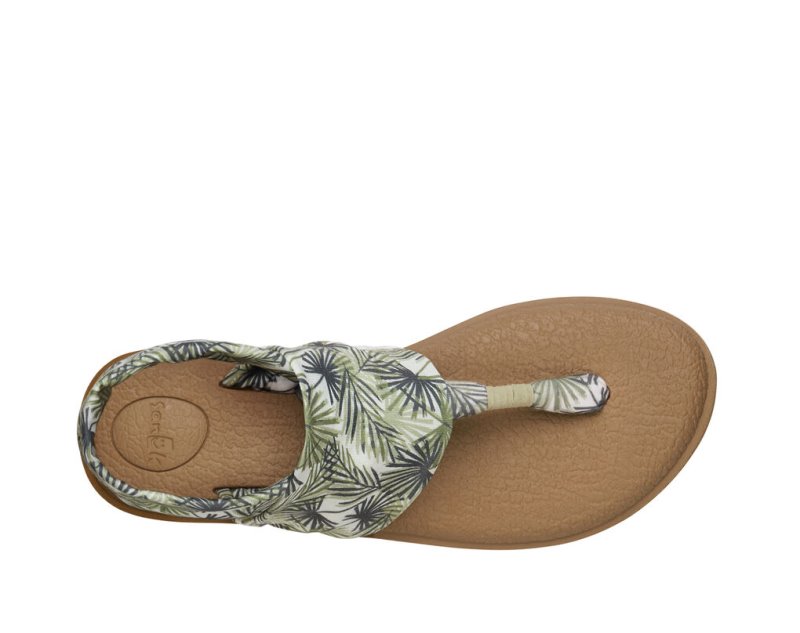 Sanuk Yoga Slingback 2 Tropical Veganska Sandaler Dam Olivgröna | JSOP1286