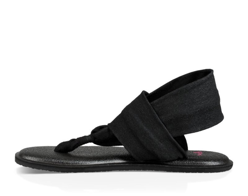 Sanuk Yoga Slingback Burst Sandaler Barn Svarta | JSOP1109