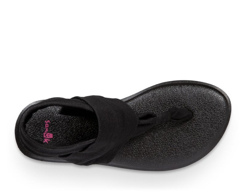 Sanuk Yoga Slingback Burst Sandaler Barn Svarta | JSOP1109