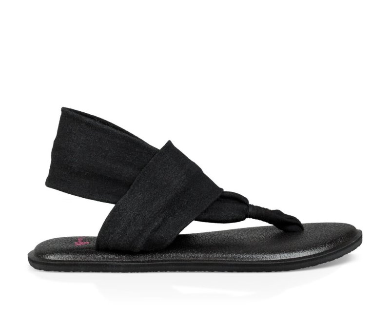 Sanuk Yoga Slingback Burst Sandaler Barn Svarta | JSOP1109