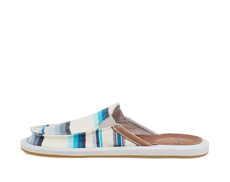 Sanuk You Got My Back Blanket Sustainable Slip-on Tofflor Dam Blå | JSOP1287