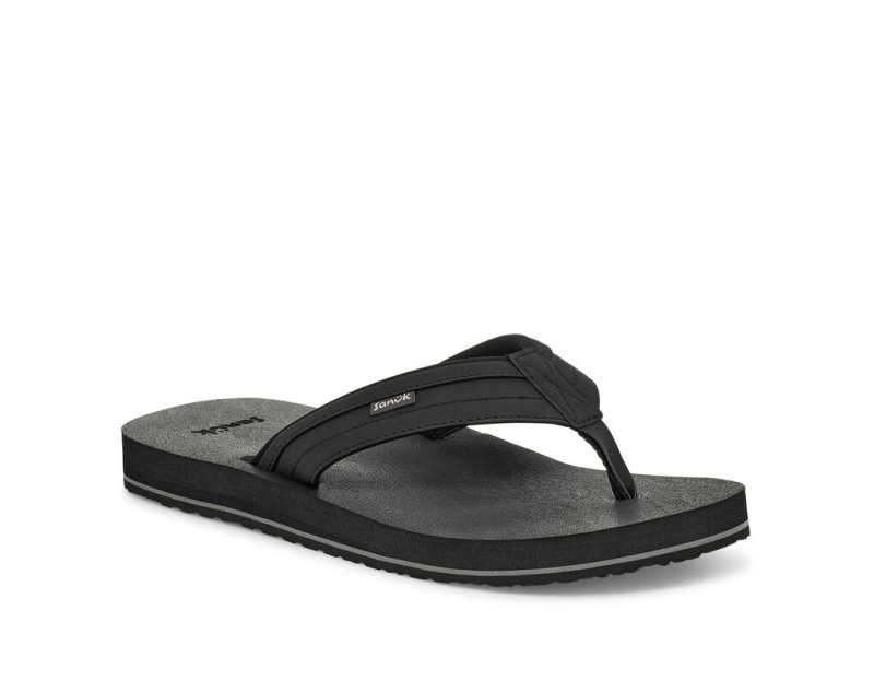 Sanuk Ziggy Vatten-Friendly Flip Flop Herr Svarta | JSOP1406