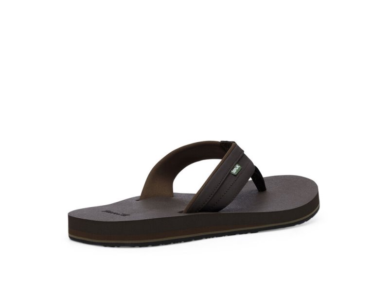 Sanuk Ziggy Vatten-Friendly Flip Flop Herr Mörkbruna | JSOP1408