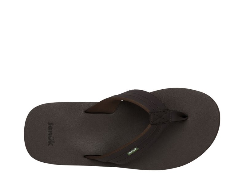 Sanuk Ziggy Vatten-Friendly Flip Flop Herr Mörkbruna | JSOP1408