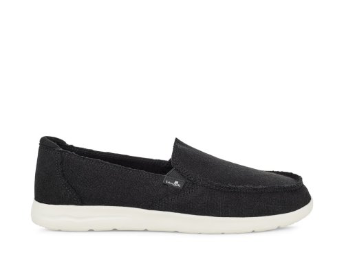 Sanuk Donna Lite TX Canvas Slip-on Skor Dam Svarta | JSOP1127