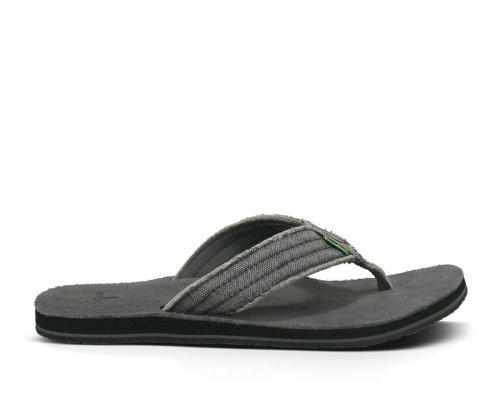 Sanuk Fraid Not Flip Flop Herr Charcoal | JSOP1318