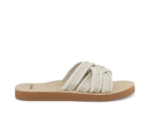 Sanuk Fraidy Badtofflor Sandaler Dam Khaki Beige | JSOP1136