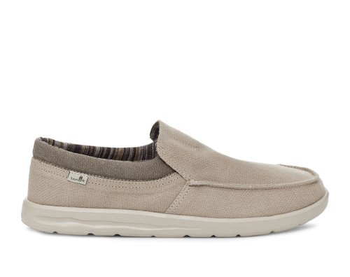 Sanuk Hi Bro Lite Hemp Slip-on Skor Herr Beige | JSOP1329