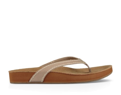 Sanuk She Loungey Läder Flip Flop Dam Bruna | JSOP1178