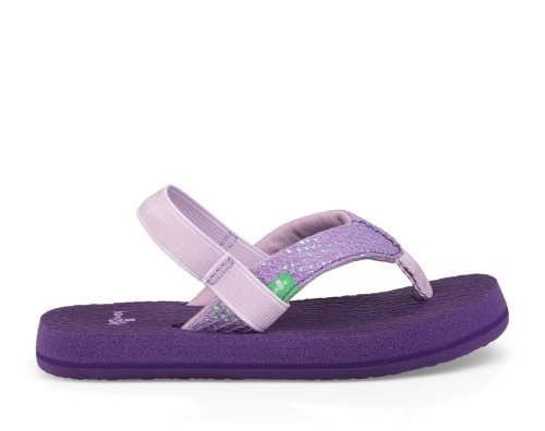 Sanuk Yoga Glitter Sandaler Barn Lila | JSOP1108