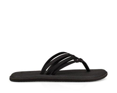 Sanuk Yoga Salty Flip Flop Dam Svarta | JSOP1254